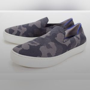Rothy's Womens Size US 7.5 The Slip On Sneaker Gray Camo Casual Fashion Shoes